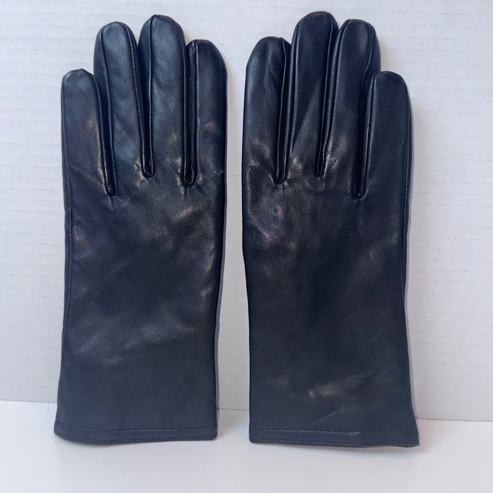 Leather Gloves Women M Black Thinsulate Insulated Winter Warm Classic 40 Gram